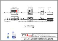 Ätzende tauchende Flaschen-füllende Antilinie des Bleichmittel-0.5L-5L mit mit einer Kappe bedeckender Maschinen-Etikettiermaschine für Bleichmittel-Flaschen-Verpackung